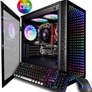 CUK Continuum Micro Gamer PC (AMD Ryzen 5 with Radeon Graphics, 16GB 3200MHz RAM, 256GB NVMe SSD, 500W PSU, AC WiFi, No OS) Gaming Desktop Computer