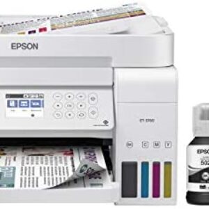 Epson EcoTank ET-3760 Wireless Color All-in-One Cartridge-Free Supertank Printer with Scanner, Copier and Ethernet, Regular