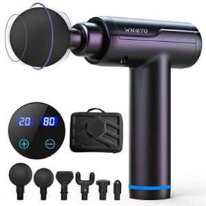 Massage Gun , Massage Gun Deep Tissue, Muscle Massage Gun,Massage Gun for Athletes , Sore Muscle and Stiffness, with 6 Massage Heads and 20 Adjustable Speed