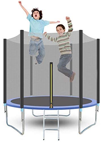 Adpan12Ft Kids Fitness 𝕋rampoline with Enclosure Net Outdoor Fitness 𝕋rampoline PVC Spring Cover Padding for Children and Adults (55In 5FT 6FT 8FT 10Ft )