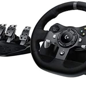 Logitech G920 Dual-Motor Feedback Driving Force Racing Wheel with Responsive Pedals for Xbox One – Black