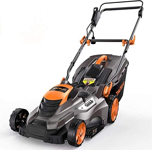 TACKLIFE Electric Lawn Mower, 16-Inch 13 Amp Lawn Mower, 5 Mowing Heights(0.78″ -2.76″), 13.2 Gal Grass Box, 2 Operation Heights, Vertical Storage, Tool-Free Assembly, Quick Folding