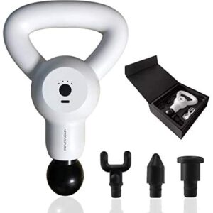 REVITAGUN Mini Massage Gun – Deep Tissue Handheld Portable Massage Gun – Powerful Percussive Therapy Muscle Fascia Massager Gun – Enhanced Recovery & Pain Relief for Athletes – 4 Attachments
