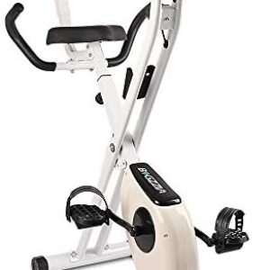 Bigzzia Exercise Bike,Upright and Foldable Stationary Bike with Magnetic Resistance/LCD Monitor/Pulse Sensors,Fitness Exercise for Home Gym
