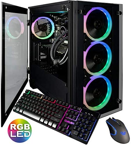 CUK Stratos Micro Gamer PC (Liquid Cooled Intel Core i9, 32GB RAM, 512GB NVMe SSD + 2TB HDD, NVIDIA GeForce RTX 3060 12GB, 700W Gold PSU, AC WiFi, Windows 10 Home) Best Tower Desktop Gaming Computer