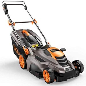 TACKLIFE Electric Lawn Mower, 13 Amp, 16-Inch Lawn Mower, 5 Mowing Heights, Foldable Design, Vertical Placement, 13.2 Gal Collect Box