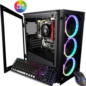 CUK Stratos Micro Gaming Desktop (No OS, AMD Ryzen 3 with Radeon Vega 8 Graphics, 16GB 2933MHz DDR4 RAM, 512GB NVMe SSD, 500W PSU) Gamer PC Computer