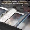 U-MAX 4-Burner Portable Propane Gas Grill 2 in 1 with steel gas griddle flat top & 741sq. Inch BBQ Grill Plate Pan, CSA Approved Outdoor Folding Barbecue Cooking Station for Home, Camping, Party - Image 7