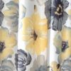 Lush Decor Leah Shower Curtain - Bathroom Flower Floral Large Blooms Fabric Print Design, 72” x 72”, Yellow/Gray - Image 3