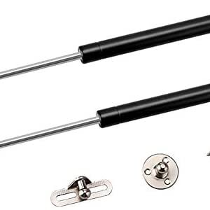 2 Pack 10 inch Gas Prop Force 200N/44LB Gas Struts – Black Gas Springs/Window Lift and Lid Support/Gas Shocks for RV Bed Platform/Floor Hatch/Outdoor Bench/Cabinet/Tool Box/Truck Canopy/Camper Cover