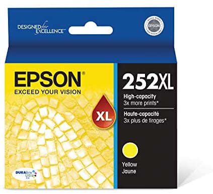 EPSON T252 DURABrite Ultra Ink High Capacity Yellow Cartridge (T252XL420-S) for select Epson WorkForce Printers