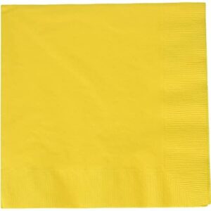 amscan 2-Ply Luncheon Napkins | Yellow Sunshine | 6.5″ x 6.5″ | Pack of 50