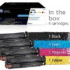 HP 410A | CF410A, CF411A, CF412A, CF413A | 4 Toner-Cartridges | Black, Cyan, Magenta, Yellow | HP Color LaserJet Pro M452 Series, M377dw, MFP 477 Series - Image 3