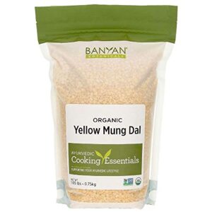Banyan Botanicals Organic Yellow Mung Dal – Certified USDA Organic – Non GMO – Vegan – GF – Ayurvedic Food for Kitchari & Cleansing, 1.65 lbs