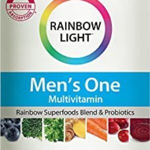 Rainbow Light Men’s One Multivitamin – High Potency with Vitamin C, D & Zinc for Immune Support, Non-GMO, Vegetarian – 150 Tablets (5 Month Supply)