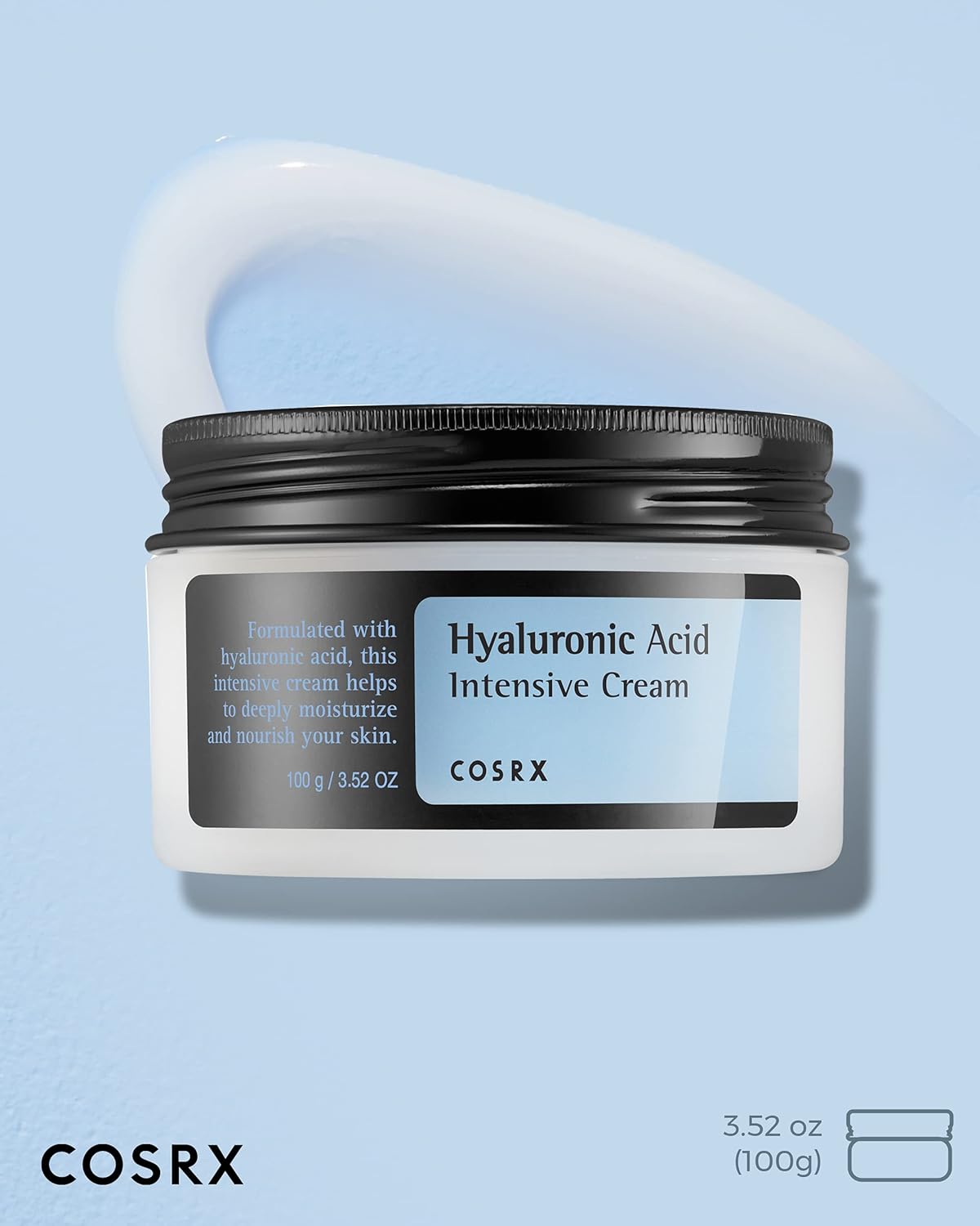 COSRX Hyaluronic Acid Moisturizing Cream, Long-lasting Hydration, Rich Moisturizer for Sensitive Skin 3.52 oz / 100g, Korean Skin Care, Animal Testing Free, Parabens Free - Image 8