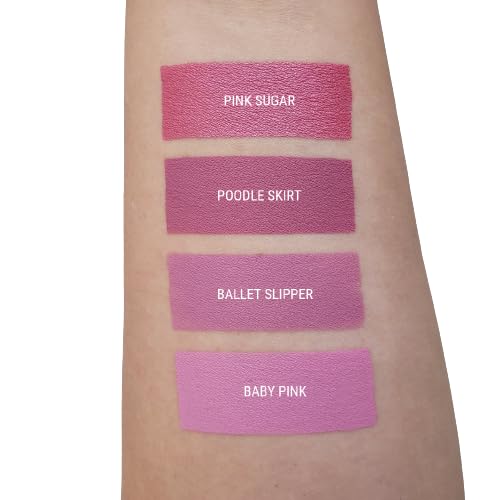 Aromi Metallic Liquid Lipstick | Long-lasting, Smear, Smudge, + Transfer Proof, Waterproof, Light, Baby Pink Lip Color with Shimmery Finish, Paraben + Phthalate Free (Pink Sugar) - Image 4