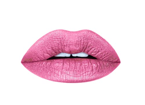 Aromi Metallic Liquid Lipstick | Long-lasting, Smear, Smudge, + Transfer Proof, Waterproof, Light, Baby Pink Lip Color with Shimmery Finish, Paraben + Phthalate Free (Pink Sugar) - Image 2