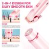 Bikini Trimmer for Women, Electric Razor & Shaver with Dual Ceramic Blades, Painless Hair Removal for Face, Body & Intimate Areas, 90min Cordless Runtime, Waterproof Travel Grooming Kit - Image 5