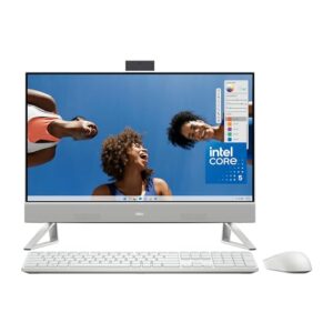 Dell Inspiron 5430 All in One Desktop – 23.8-inch FHD (1920 x 1080) Display, Intel Core 5-120U, 8GB DDR4 RAM, 512GB SSD, Intel Graphics, Windows 11 Home, Onsite & Migrate Service – White