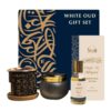 Dukhni White Oud Gift Box | 40g Ma’amoul Al Abyad Bakhoor, 30ml Oud Al Abyad Attar, Classic Bakhoor Burner | Luxurious Arabian Fragrance for Ramadan & Gifting