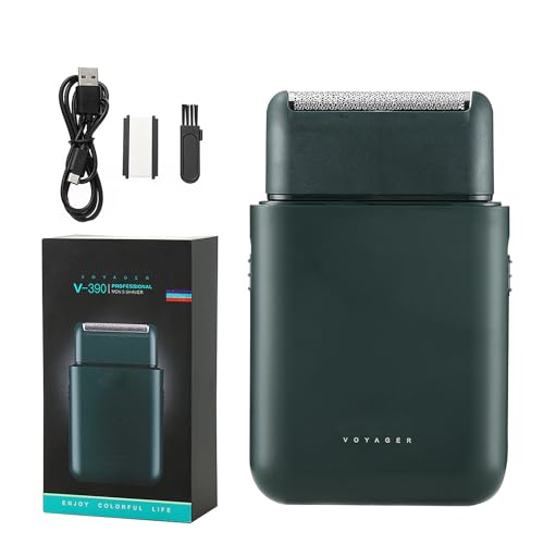 Electric Razor for Men, Mini Electric Foil Shavers with Beard Trimmer, Wet Dry Cordless Shaver,Portable Men’s Travel Razor for Shaving Face,USB-C Rechargeable – Green