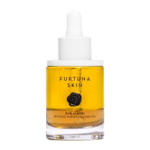 Furtuna Skin Biphase Moisturizing Oil – Hydrating, Plumping & Protecting Face, Neck, and Decollete Oil, Vegan & Cruelty-Free, Organic Olive Oil-Infused, 30ml