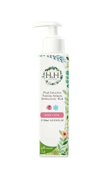 HH Herb & Health Feminine Wash, pH Balanced, Eliminates Odor, Natural Essential Oil Scents – Rose (Cooling Sensation)