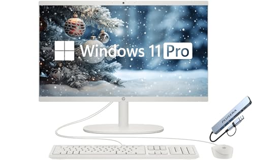 HP 21.5″ FHD All-in-One Desktop Computer, 64GB RAM 2.2TB Storage (2TB SSD + 256GB Docking Station Set), Dual-Core Intel Celeron, Windows 11 Pro with Microsoft Office Lifetime Suite, Keyboard & Mouse