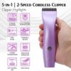 Hornet Purple 5-in-1 Cordless Stylish Dog Clippers for Powerful Grooming - Image 4