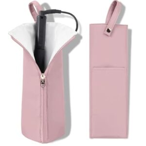 Hot Iron Holder & Mat, Heat Resistant Travel Bag for Curling Iron, Flat Iron – Hair Tool Organizer for Home, Travel