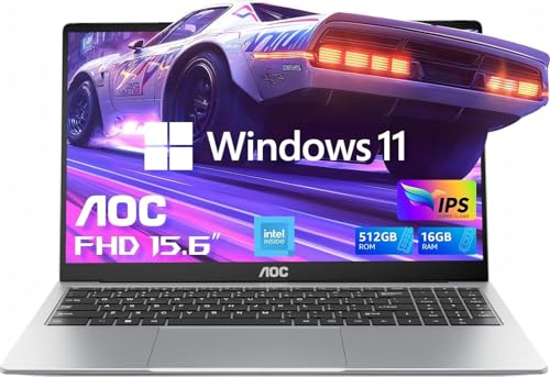 Laptop Computer 16GB RAM 512GB SSD Work Laptops 15.6 Inch FHD Screen Premium Laptop (Up to 3.6GHz) Windows 11 Laptop Computer, Light&Thin, Metal Shell, Webcam, Type-C, USB3.2