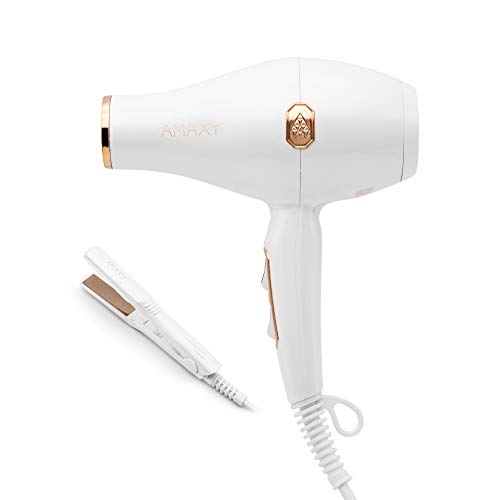 Limited Edition Real Infrared Light Hair Dryer with Patented Ceramic Honeycomb Technology to Get More Volume, Smoother, Frizz Free & No Heat Damage (Free Mini Flat Iron)