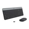 Logitech MK470 Slim Wireless Keyboard and Mouse Combo – Modern Compact Layout, Ultra Quiet, 2.4 GHz USB Receiver, Plug n’ Play Connectivity, Compatible with Windows – Graphite