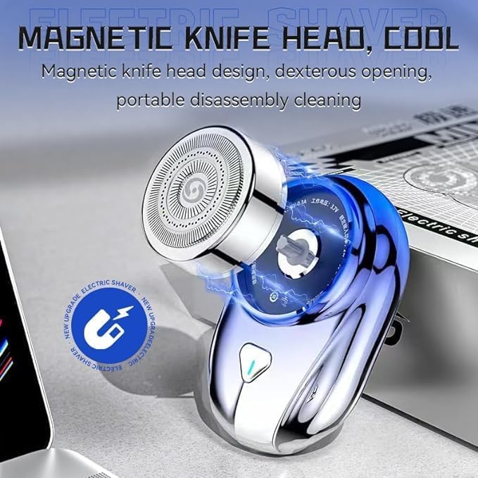 Mini Portable Razor, Waterproof Electric Razor,Type-C Charging Lasts up to 60 Days,Travel Electric Shaver,Suitable for Beard, Hair, Body, Home, Car, Travel,Wet and Dry Shaving. - Image 4