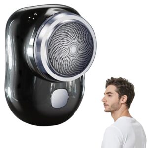 Mini-Shave Portable Electric Shaver, Mini Shavers for Men, Travel-Friendly Mini Shaver (Black)