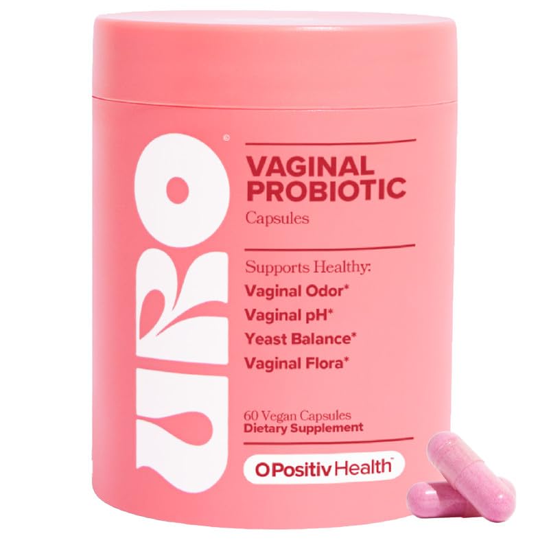 O Positiv URO Vaginal Probiotics for Women pH Balance with Prebiotics & Lactobacillus Probiotic Blend – Vaginal Health Supplement – Promote Healthy Vaginal Odor & Vaginal Flora, 60 Count (Pack of 1)