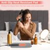 Quccefods Heat Resistant Mat Large Silicone Hot Hair Tools Holder for Curling Irons Flat Iron Hair Straightener Mat Portable Vanity Pad Accessories/Organizer - Image 3