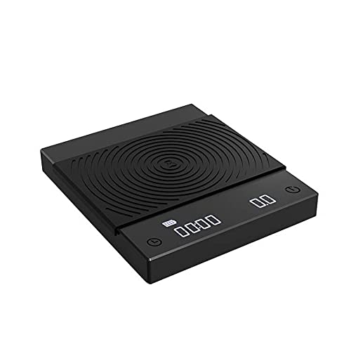 Rechargeable Coffee Scale with Timer, TIMEMORE Black Mirror Basic2,Espresso Scale with Flow Rate Function, 2kg/0.1g High Precision Kitchen Scale, Portable Digital Kitchen Scale with Automatic Timing