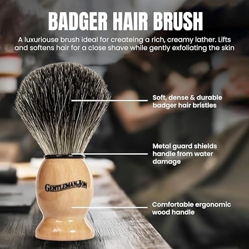 Safety Razor Shaving Kit | Vintage Wet Shave Grooming Set for Men - Includes: Safety Razor, Hair Shaving Brush, Alum Block, Shave Soap, Bowl & Double Edge Razor Blades - Image 7