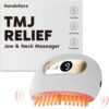 SandoKare TMJ Relief Products Jaw, TMJ Relief Massager, Vibration and Heating, Ergonomic Multi-Needle Design TMJ Massage Tool, Effective Jaw & Neck Pain, Grinding and Clenching Teeth Relief, White