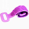 Silicone Back Scrubber for Shower, Silicone Body Scrubber, 35 Inch Extra Long Bath Body Brush Back Brush Exfoliating Body Scrubber with Handle for Men Women