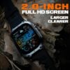 Smart Watch - 2 inch Rugged Smart Watch for Android Phones, 100M Waterproof, Bluetooth Call, 100+ Sports Modes, Ultra Long Battery Life - Image 3