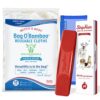 StripHair Pet & Home Bundle 3 piece kit: Gentle Groomer 6-in-1 Shed Groom Massage Brush, Storage Pouch, Bag O’ Bamboo Dry Cloths variety pack