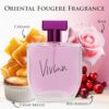 Vivian for Women - Floral Fruity Long Lasting Fragrance - Top Notes of Red Berries & Rose - Base Scents of Creme Brulee & Caramel - Paraben Free & Cruelty Free - Elegant 100ml Bottle, Parfume Women - Image 3