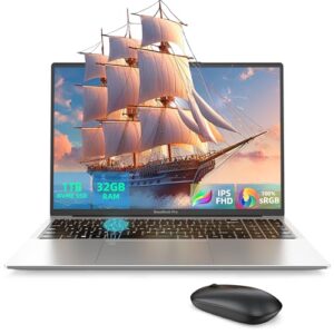 16″ Casual Gaming Laptop, BaseBook Pro Computer Laptops for Student with Core i5-1035G4, Iris Plus Graphics, 32GB RAM & 1TB SSD, 1920×1200 IPS FHD Display, 100% sRGB, 16:10, LAN, Fingerprint