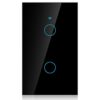 2-Way Smart Switch, Home Smart Wall Security Wall Light Control Switch for Control Lights Or Household Appliances(US Black)