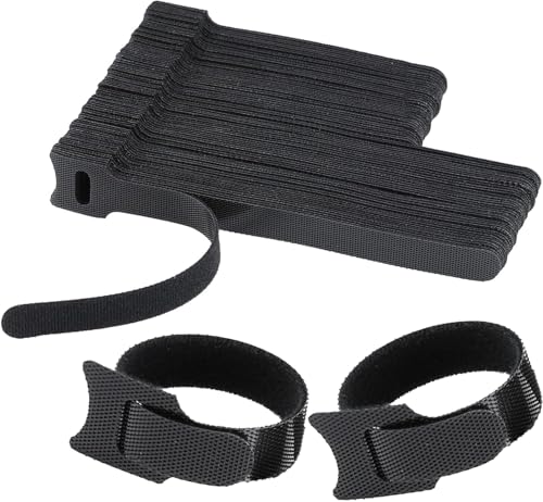 200 PCS Cord Organizer for Cable Management, Reusable Cable Ties for Cord, Wire Wrap, Appliances, Straps, Charger, Computer, PC, Electronics, 100 6 inch & 100 4 inch, Black