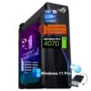 ASUS ROG G16CH Gaming Desktop PC, NVIDIA GeForce RTX 4070 Dual, Intel 16 Core i7-13700KF Up to 5.4 GHz, 64GB RAM, 8TB SSD, Windows 11 Pro & Office License, External DVD Drive, WiFi