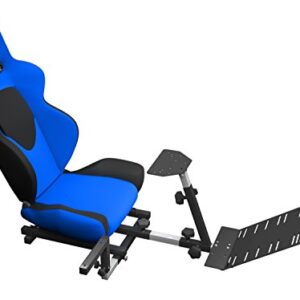 Advanced Racing Seat Driving Simulator Gaming Chair with Gear Shifter Mount Blue